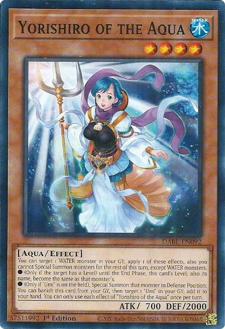 Image for Yorishiro of the Aqua (Darkwing Blast) (DABL-EN092) - YuGiOh
