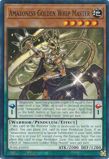 Image for Amazoness Golden Whip Master (Darkwing Blast) (DABL-EN093) - YuGiOh