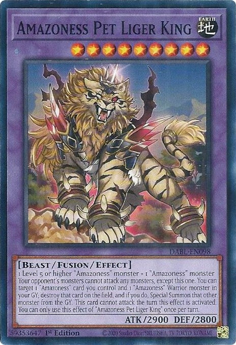 Image for Amazoness Pet Liger King (Darkwing Blast) (DABL-EN098) - YuGiOh