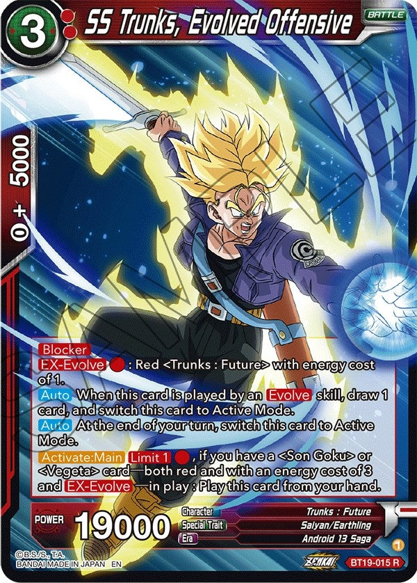 Image for SS Trunks, Evolved Offensive (Fighter's Ambition) (BT19-015) - Dragon Ball Super: Masters