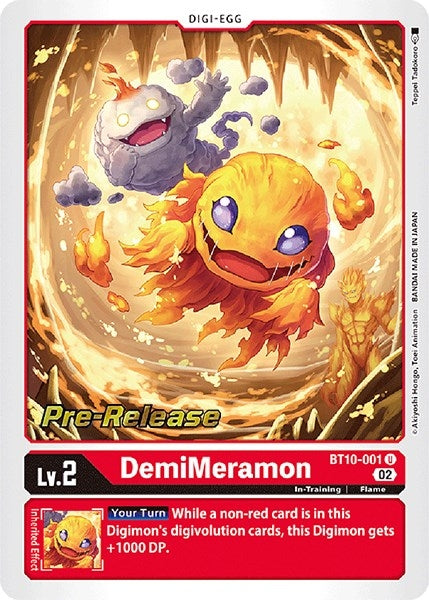Image for DemiMeramon (BT10_PR) (BT10-001 U) - Digimon Card Game