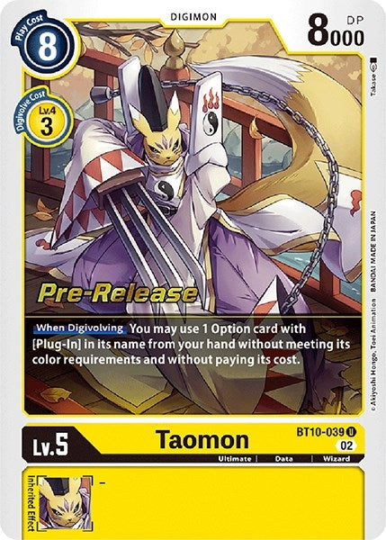 Image for Taomon (BT10_PR) (BT10-039 U) - Digimon Card Game