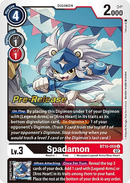 Image for Spadamon (BT10_PR) (BT10-059 U) - Digimon Card Game