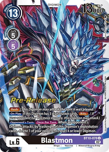 Image for Blastmon (BT10_PR) (BT10-070 U) - Digimon Card Game