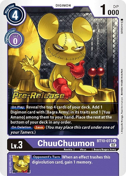 Image for ChuuChuumon (BT10_PR) (BT10-073 U) - Digimon Card Game