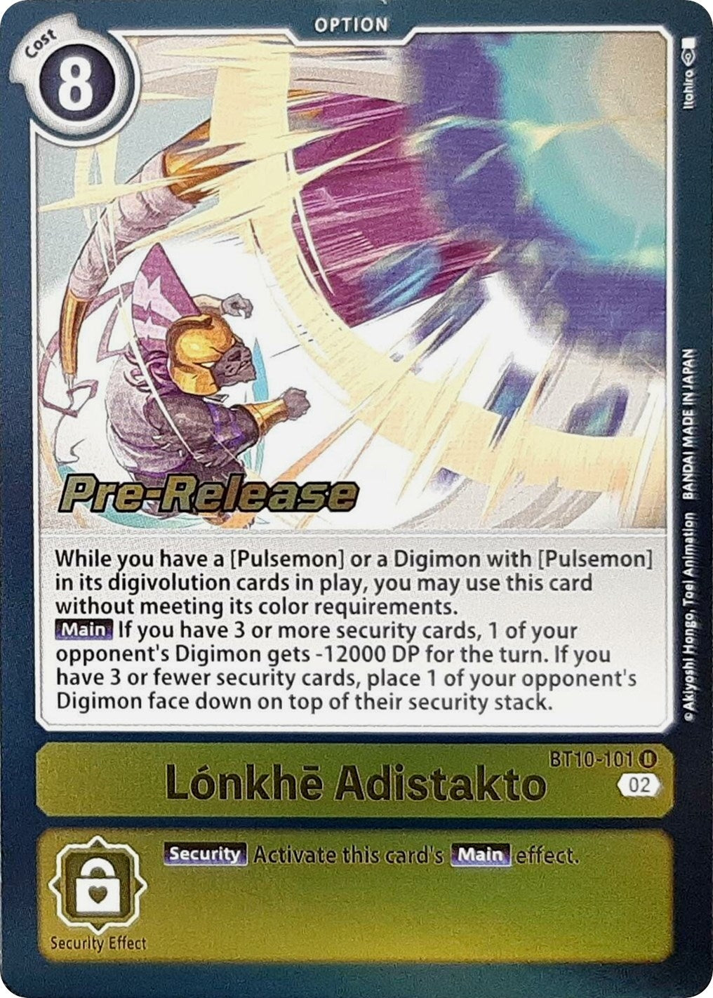 Image for Lonkhe Adistakto (BT10_PR) (BT10-101 U) - Digimon Card Game