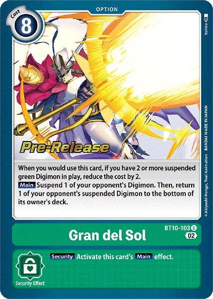 Image for Gran del Sol (BT10_PR) (BT10-103 U) - Digimon Card Game