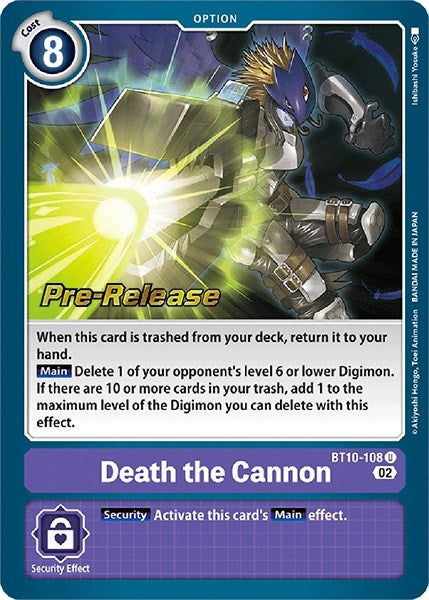 Image for Death the Cannon (BT10_PR) (BT10-108 U) - Digimon Card Game