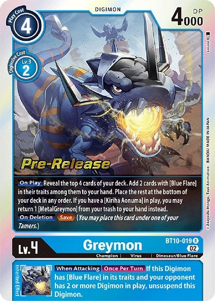 Image for Greymon (BT10_PR) (BT10-019 R) - Digimon Card Game
