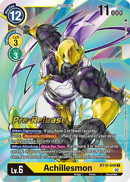 Image for Achillesmon (BT10_PR) (BT10-040 R) - Digimon Card Game