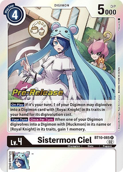 Image for Sistermon Ciel (BT10_PR) (BT10-085 R) - Digimon Card Game