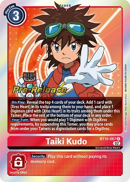 Image for Taiki Kudo (BT10_PR) (BT10-087 R) - Digimon Card Game