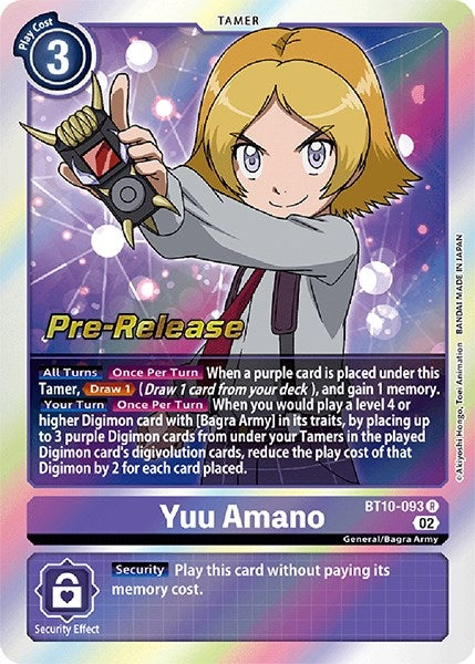Image for Yuu Amano (BT10_PR) (BT10-093 R) - Digimon Card Game