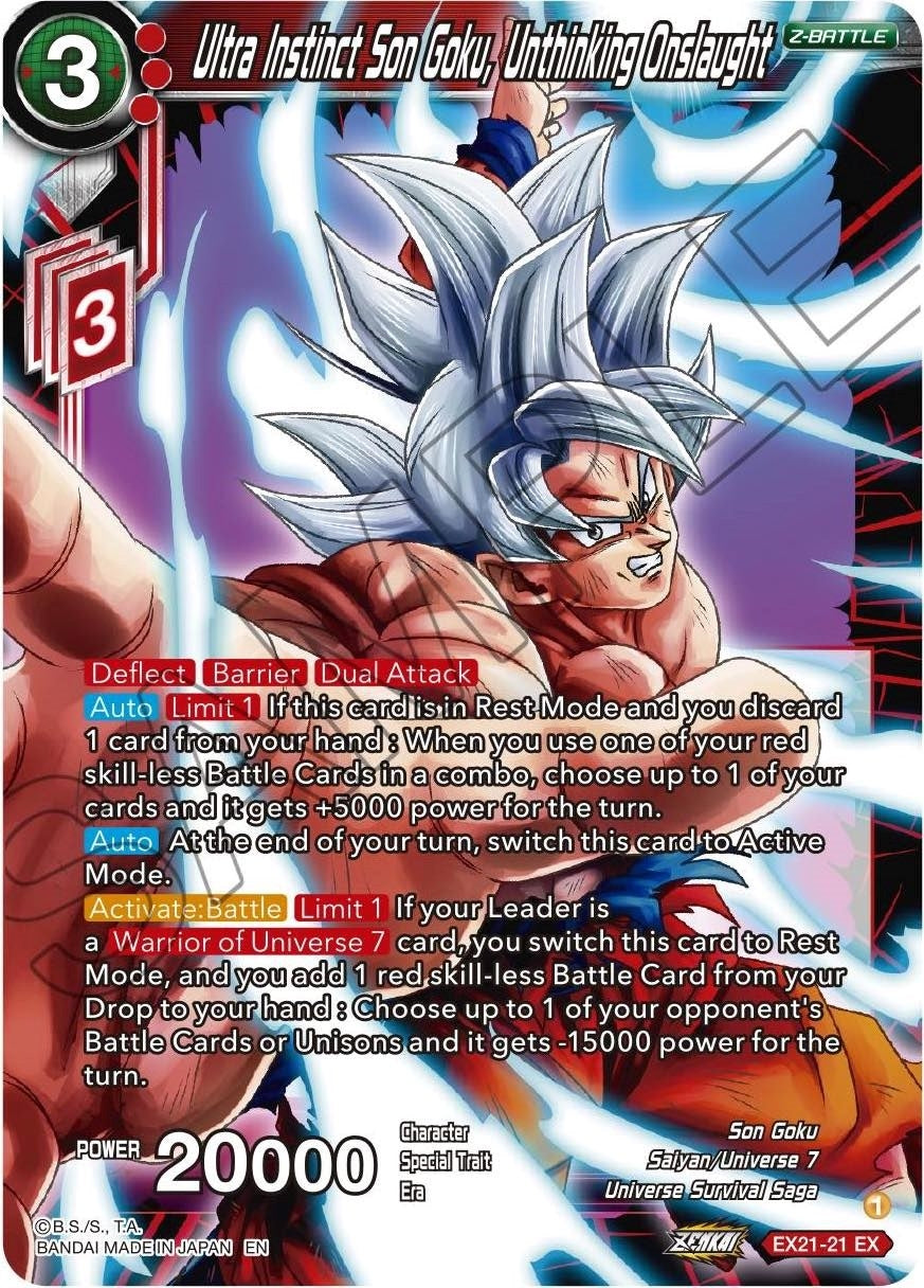 Image for Ultra Instinct Son Goku, Unthinking Onslaught (5th Anniversary Set) (EX21-21) - Dragon Ball Super: Masters