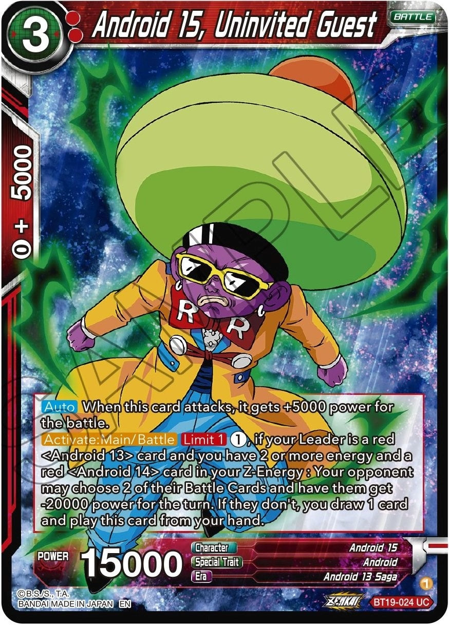 Image for Android 15, Uninvited Guest (Fighter's Ambition) (BT19-024) - Dragon Ball Super: Masters