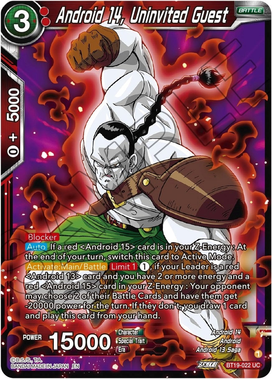 Image for Android 14, Uninvited Guest (Fighter's Ambition) (BT19-022) - Dragon Ball Super: Masters