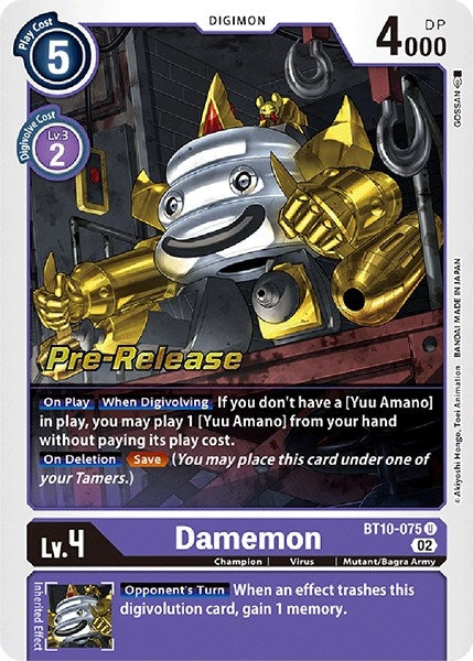 Image for Damemon (BT10_PR) (BT10-075 U) - Digimon Card Game