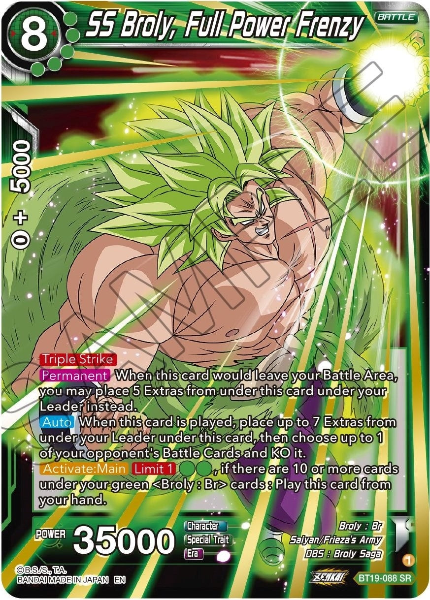Image for SS Broly, Full Power Frenzy (Fighter's Ambition) (BT19-088) - Dragon Ball Super: Masters