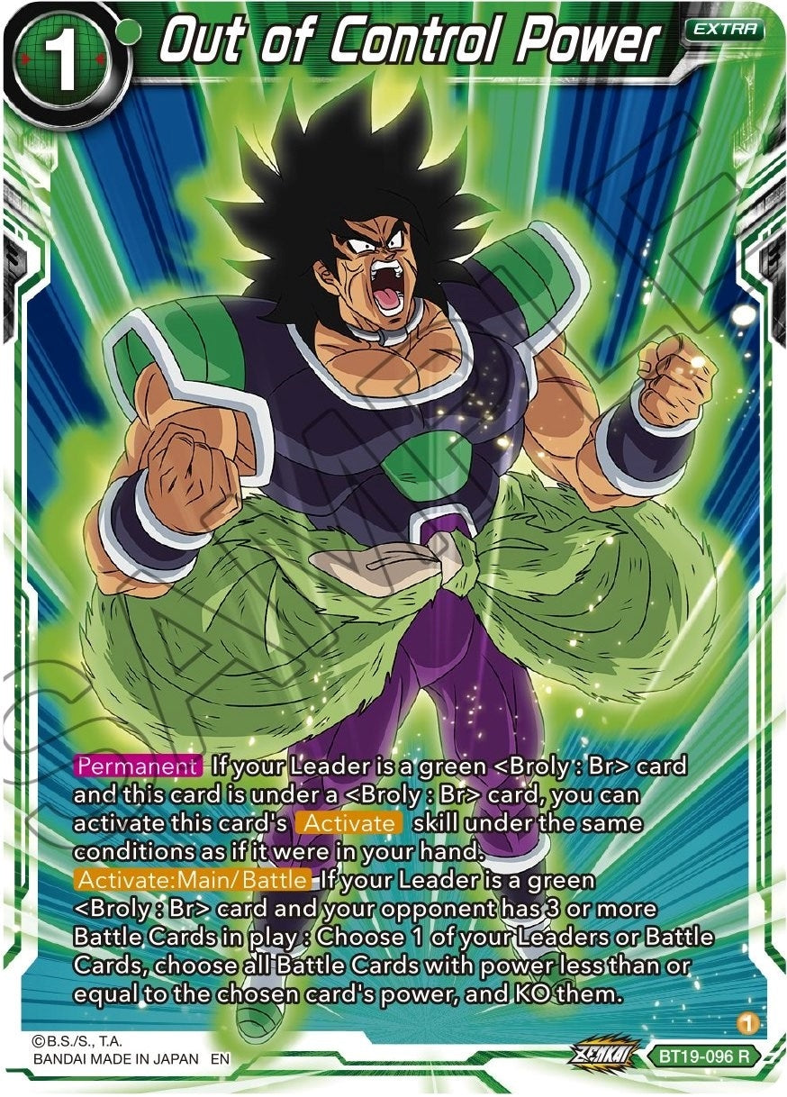 Image for Out of Control Power (Fighter's Ambition) (BT19-096) - Dragon Ball Super: Masters
