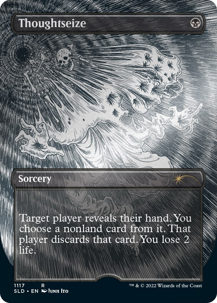 Image for Thoughtseize (Borderless) (Foil Etched) (Secret Lair Drop Series) (1117) - Magic: The Gathering