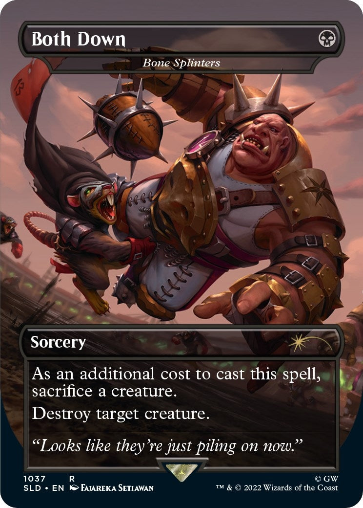 Image for Both Down - Bone Splinters (Borderless) (Secret Lair Drop Series) (1037) - Magic: The Gathering