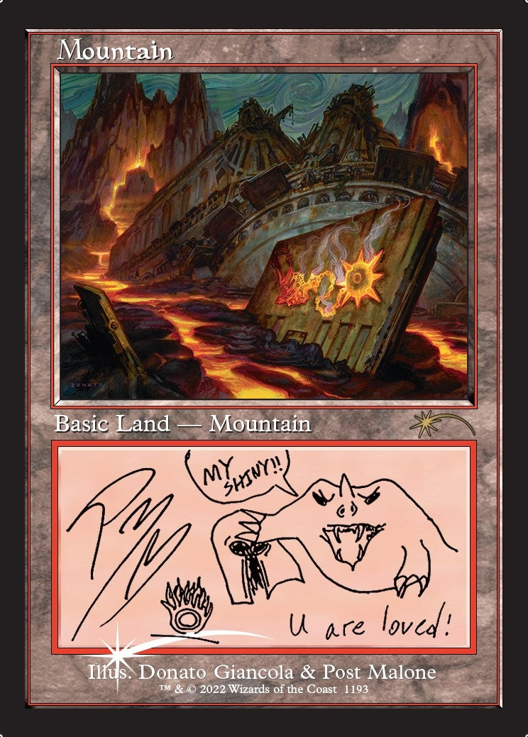 Image for Mountain (Post Malone) (Secret Lair Drop Series) (1193) - Magic: The Gathering