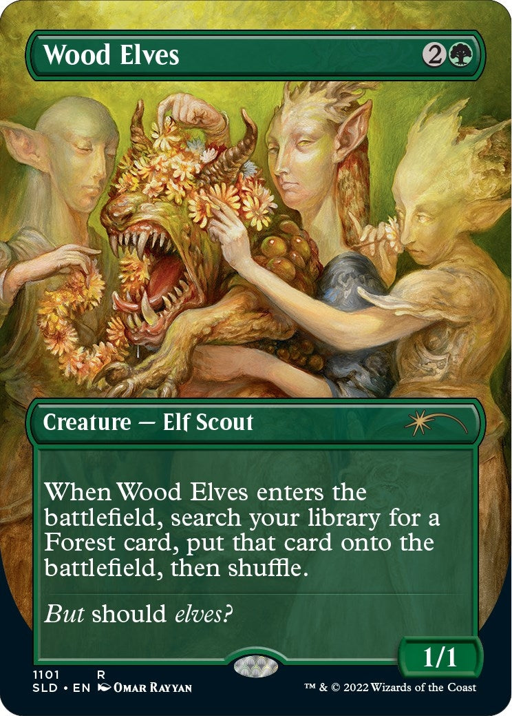 Image for Wood Elves (Borderless) (Secret Lair Drop Series) (1101) - Magic: The Gathering