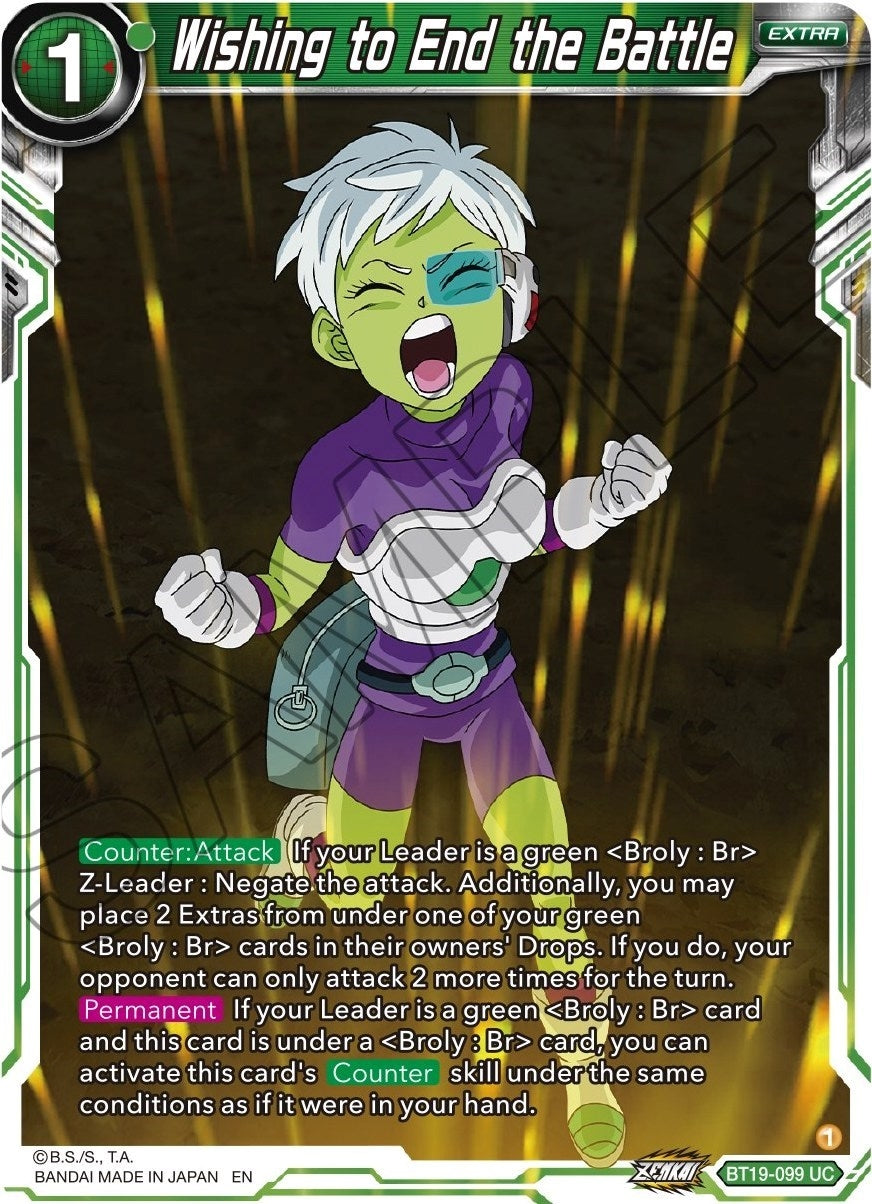 Image for Wishing to End the Battle (Fighter's Ambition) (BT19-099) - Dragon Ball Super: Masters