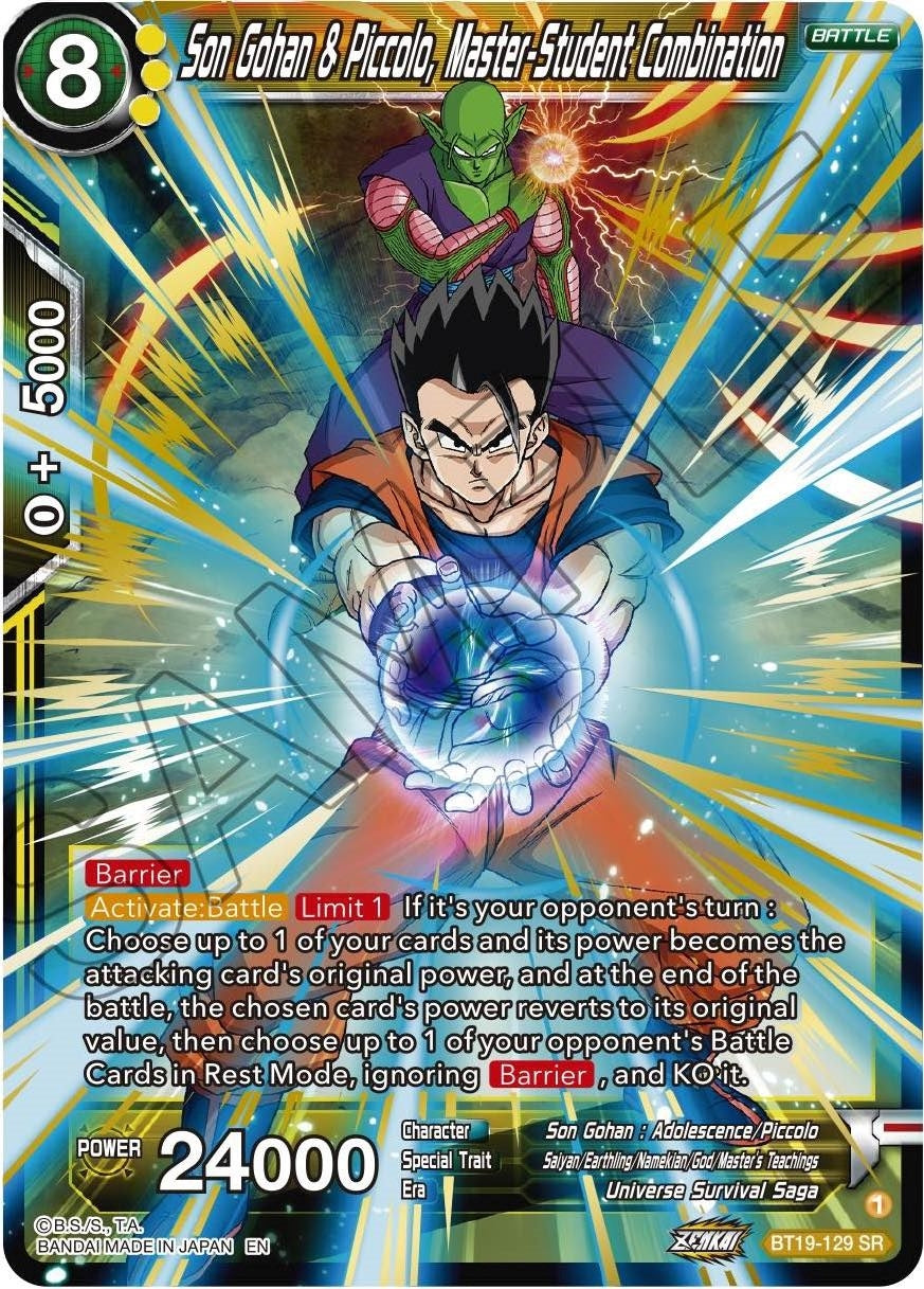 Image for Son Gohan & Piccolo, Master-Student Combination (Fighter's Ambition) (BT19-129) - Dragon Ball Super: Masters