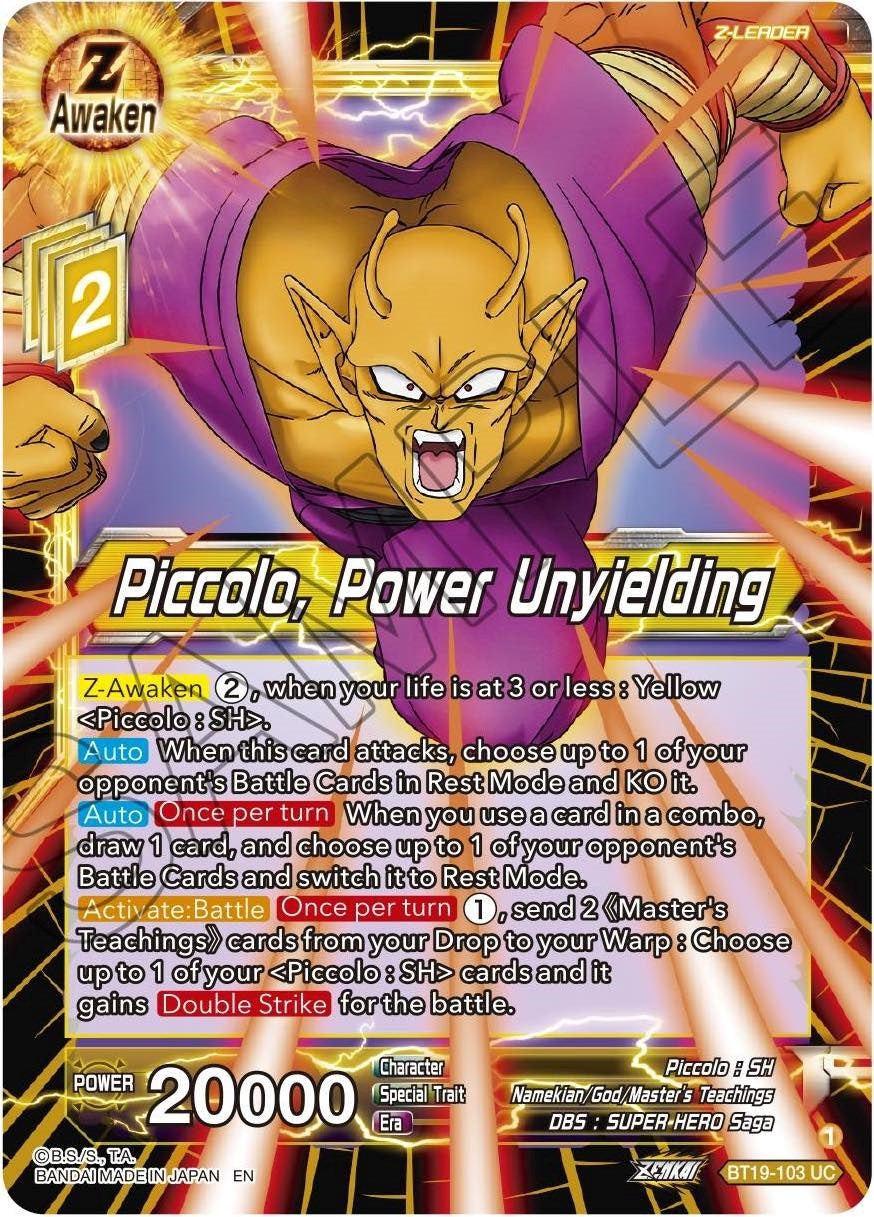 Image for Piccolo, Power Unyielding (Fighter's Ambition) (BT19-103) - Dragon Ball Super: Masters
