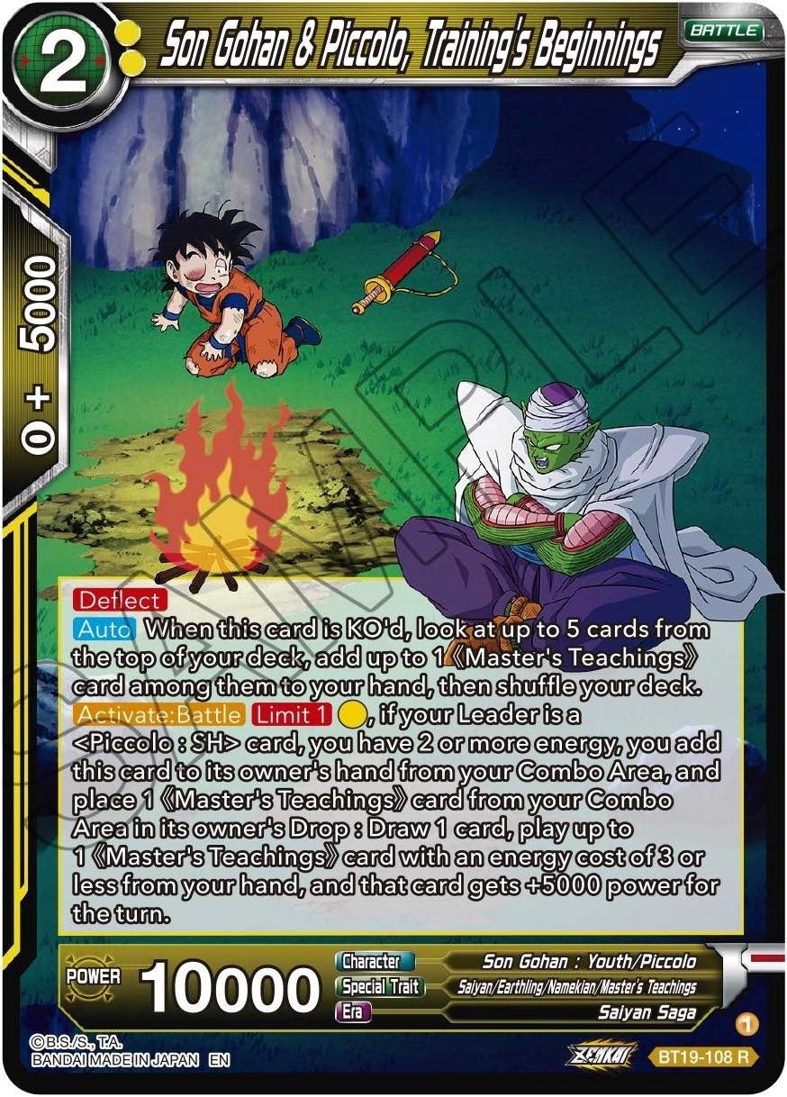 Image for Son Gohan & Piccolo, Training's Beginnings (Fighter's Ambition) (BT19-108) - Dragon Ball Super: Masters