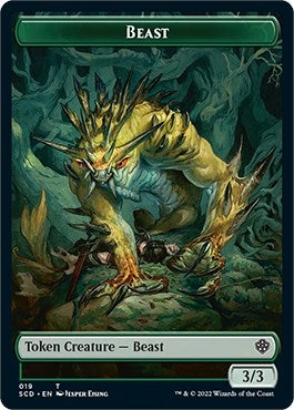 Image for Beast Double-Sided Token (Starter Commander Decks) (19) - Magic: The Gathering