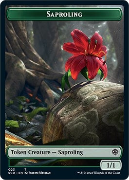 Image for Saproling // Human Warrior Double-Sided Token (Starter Commander Decks) (23 // 6) - Magic: The Gathering