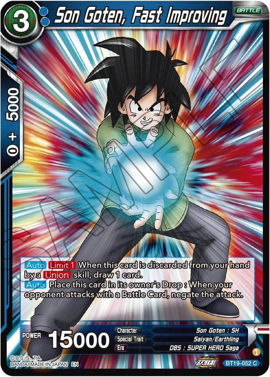 Image for Son Goten, Fast Improving (Fighter's Ambition) (BT19-052) - Dragon Ball Super: Masters