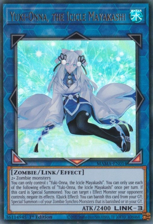 Image for Yuki-Onna, the Icicle Mayakashi (Magnificent Mavens) (MAMA-EN014) - YuGiOh
