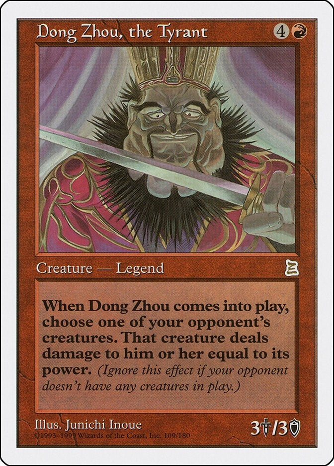 Image for Dong Zhou, the Tyrant (Portal Three Kingdoms) (109) - Magic: The Gathering