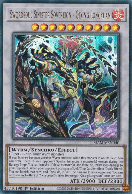 Image for Swordsoul Sinister Sovereign - Qixing Longyuan (Magnificent Mavens) (MAMA-EN040) - YuGiOh