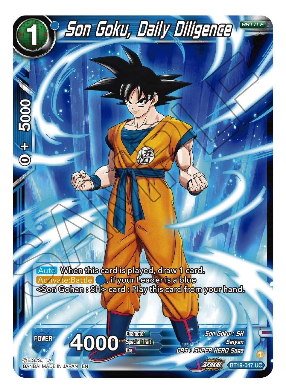 Image for Son Goku, Daily Diligence (Fighter's Ambition) (BT19-047) - Dragon Ball Super: Masters