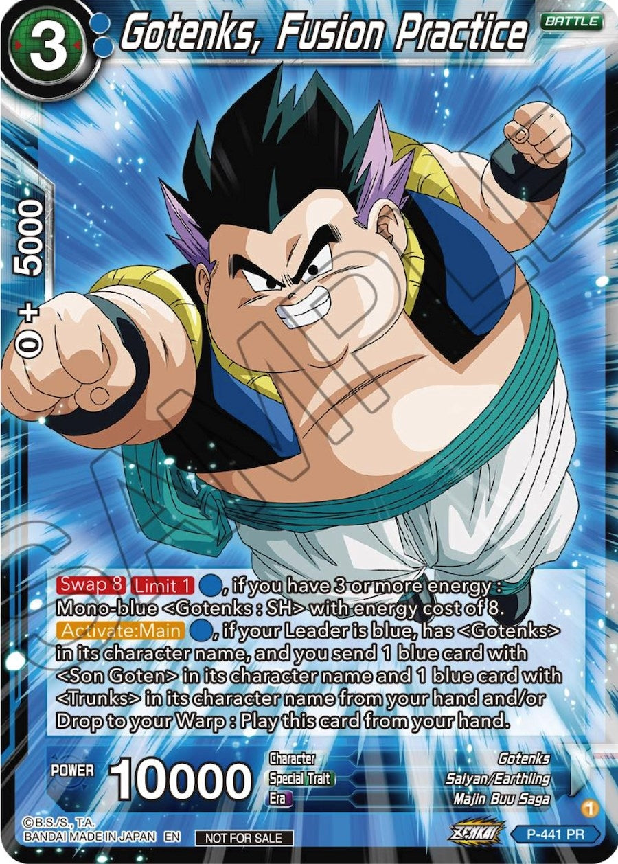 Image for Gotenks, Fusion Practice (Zenkai Series Tournament Pack Vol.2) (Tournament Promotion Cards) (P-441) - Dragon Ball Super: Masters