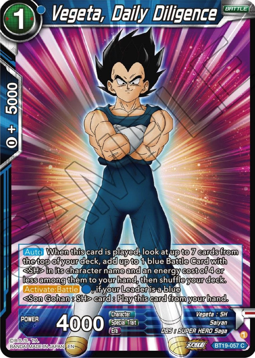 Image for Vegeta, Daily Diligence (Fighter's Ambition) (BT19-057) - Dragon Ball Super: Masters