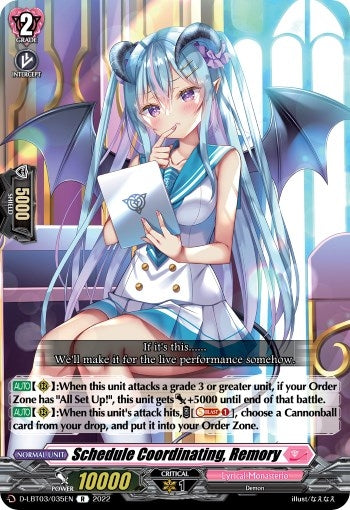 Image for Schedule Coordinating, Remory (D-LBT03: Lyrical Monasterio ~Summertime Memories!~) (D-LBT03/035EN) - Cardfight Vanguard