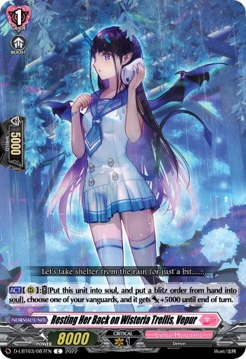Image for Resting Her Back on Wisteria Trellis, Vepur (D-LBT03: Lyrical Monasterio ~Summertime Memories!~) (D-LBT03/087EN) - Cardfight Vanguard