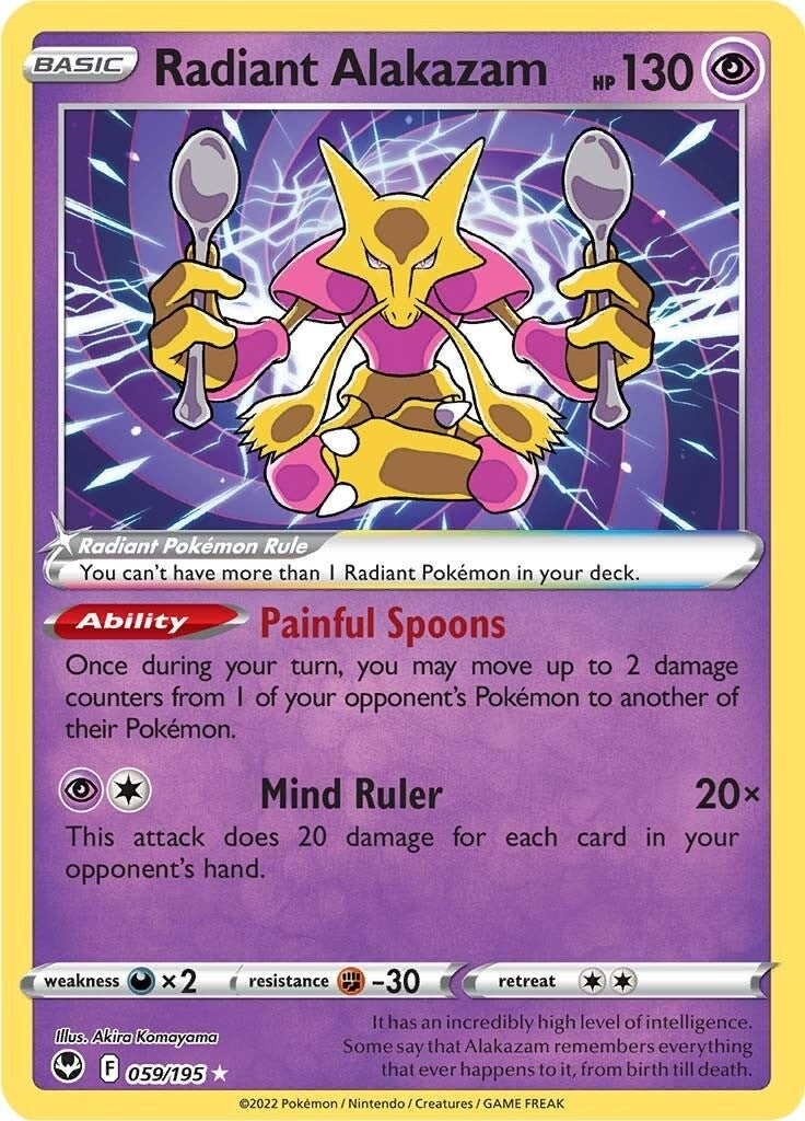 Image for Radiant Alakazam (SWSH12: Silver Tempest) (059/195) - Pokemon