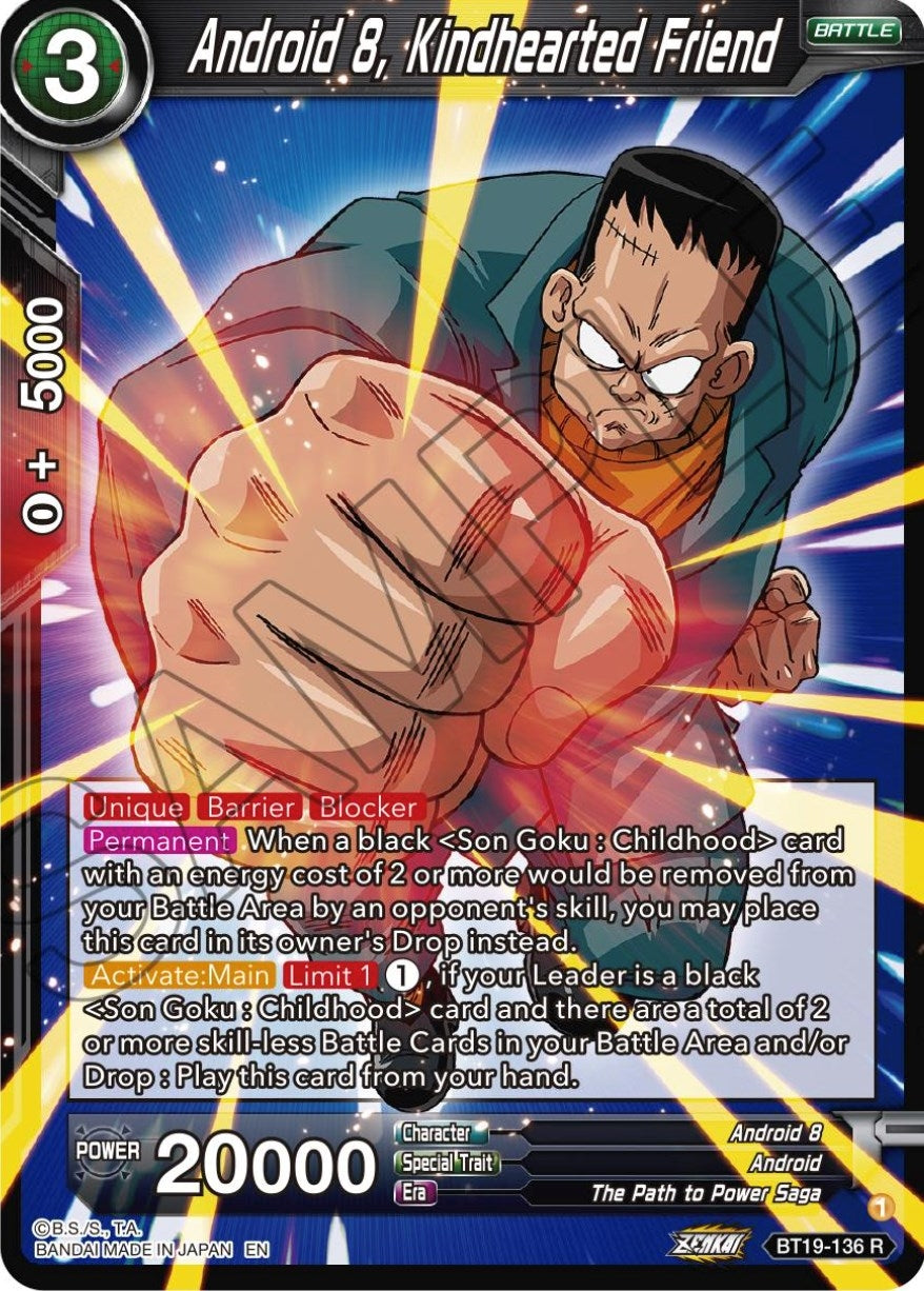 Image for Android 8, Kindhearted Friend (Fighter's Ambition) (BT19-136) - Dragon Ball Super: Masters