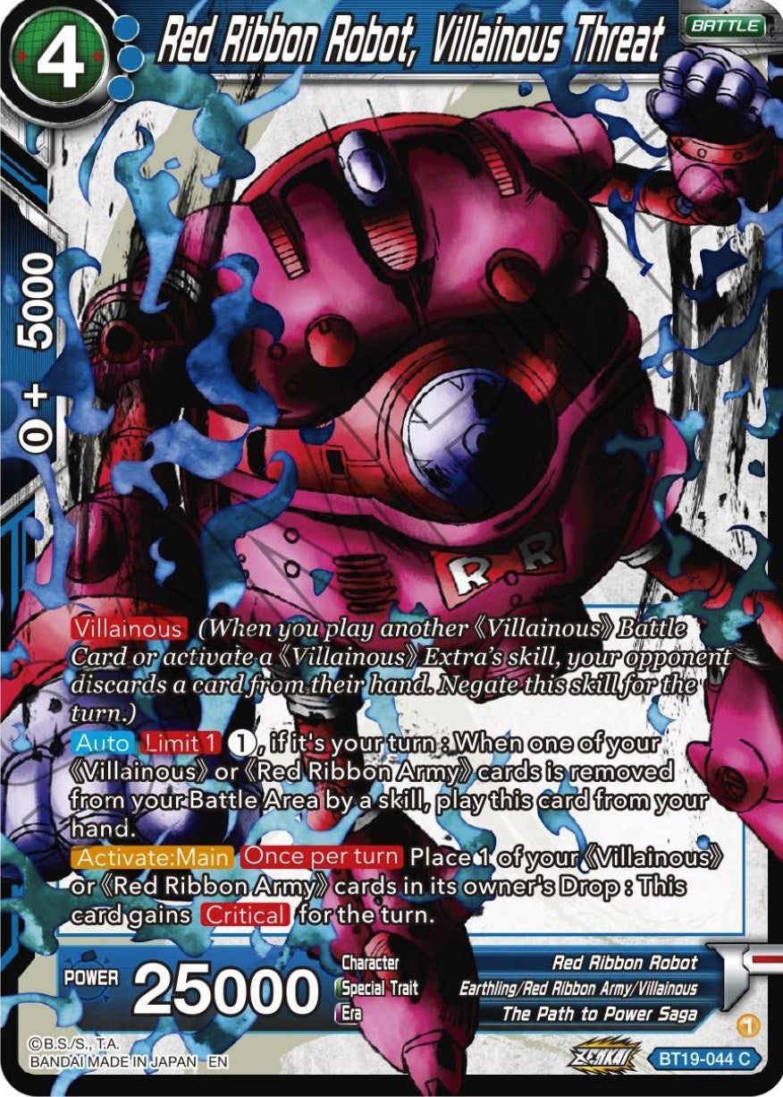 Image for Red Ribbon Robot, Villainous threat (Fighter's Ambition) (BT19-044) - Dragon Ball Super: Masters