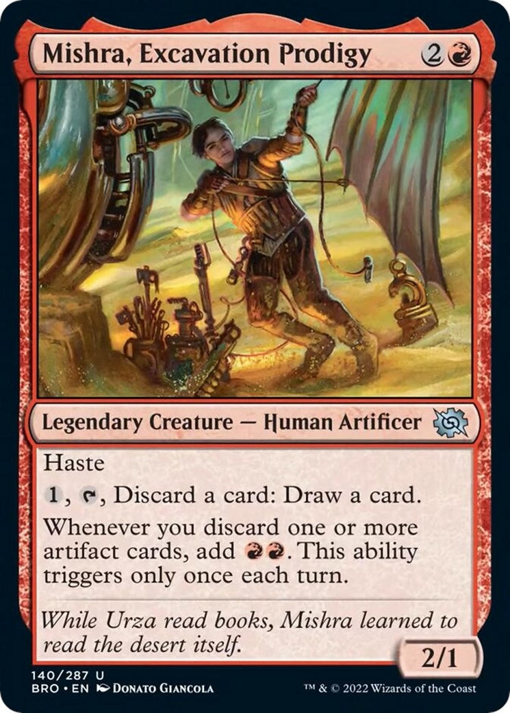 Image for Mishra, Excavation Prodigy (The Brothers' War) (140) - Magic: The Gathering