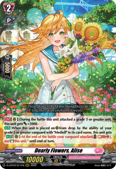 Image for Dearly Flowers, Alise (D-LBT03: Lyrical Monasterio ~Summertime Memories!~) (D-LBT03/011EN) - Cardfight Vanguard