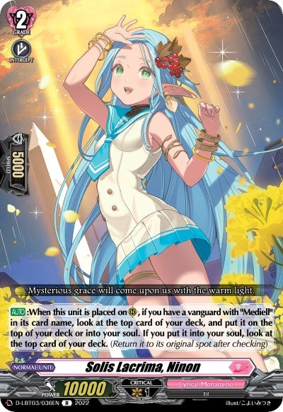 Image for Solis Lacrima, Ninon (D-LBT03: Lyrical Monasterio ~Summertime Memories!~) (D-LBT03/036EN) - Cardfight Vanguard