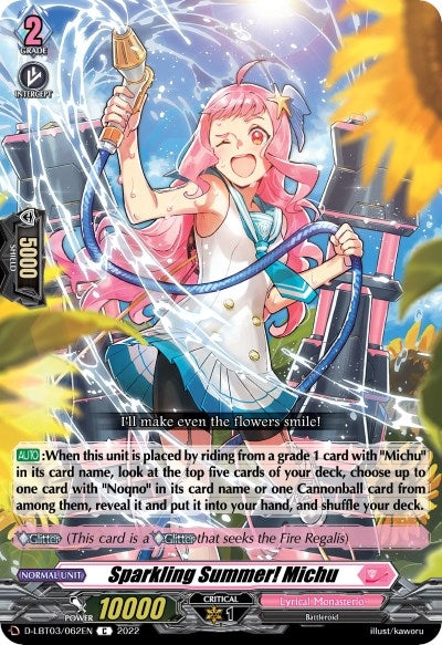 Image for Sparkling Summer! Michu (D-LBT03: Lyrical Monasterio ~Summertime Memories!~) (D-LBT03/062EN) - Cardfight Vanguard