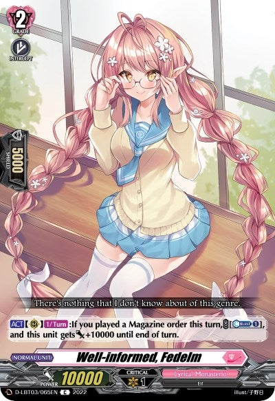 Image for Well-informed, Fedelm (D-LBT03: Lyrical Monasterio ~Summertime Memories!~) (D-LBT03/065EN) - Cardfight Vanguard